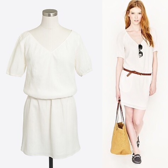 J. Crew Dresses & Skirts - J. Crew | Ivory Gauze Cap Sleeve Dress Coverup XL